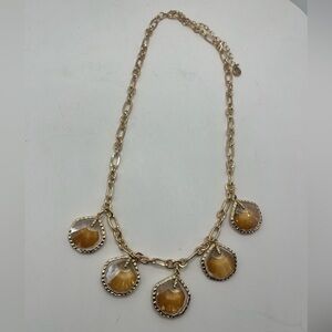 Gold plated Elegant Gold Necklace with Amber Accents